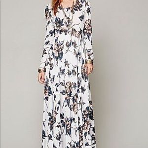 Free people first kiss maxi long sleeve dress